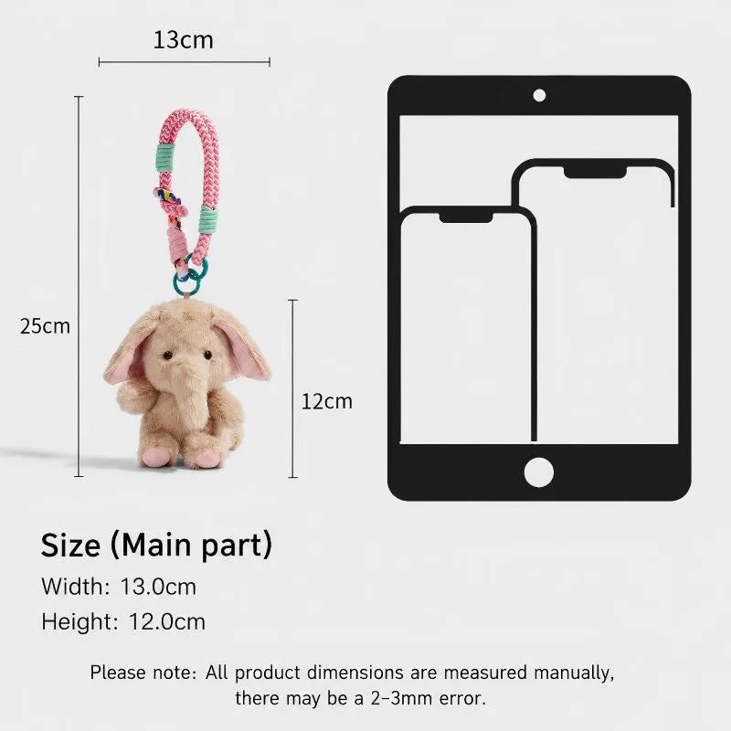 Adorable-Plush-Baby-Elephant-Bag-Charm-Keychain-3